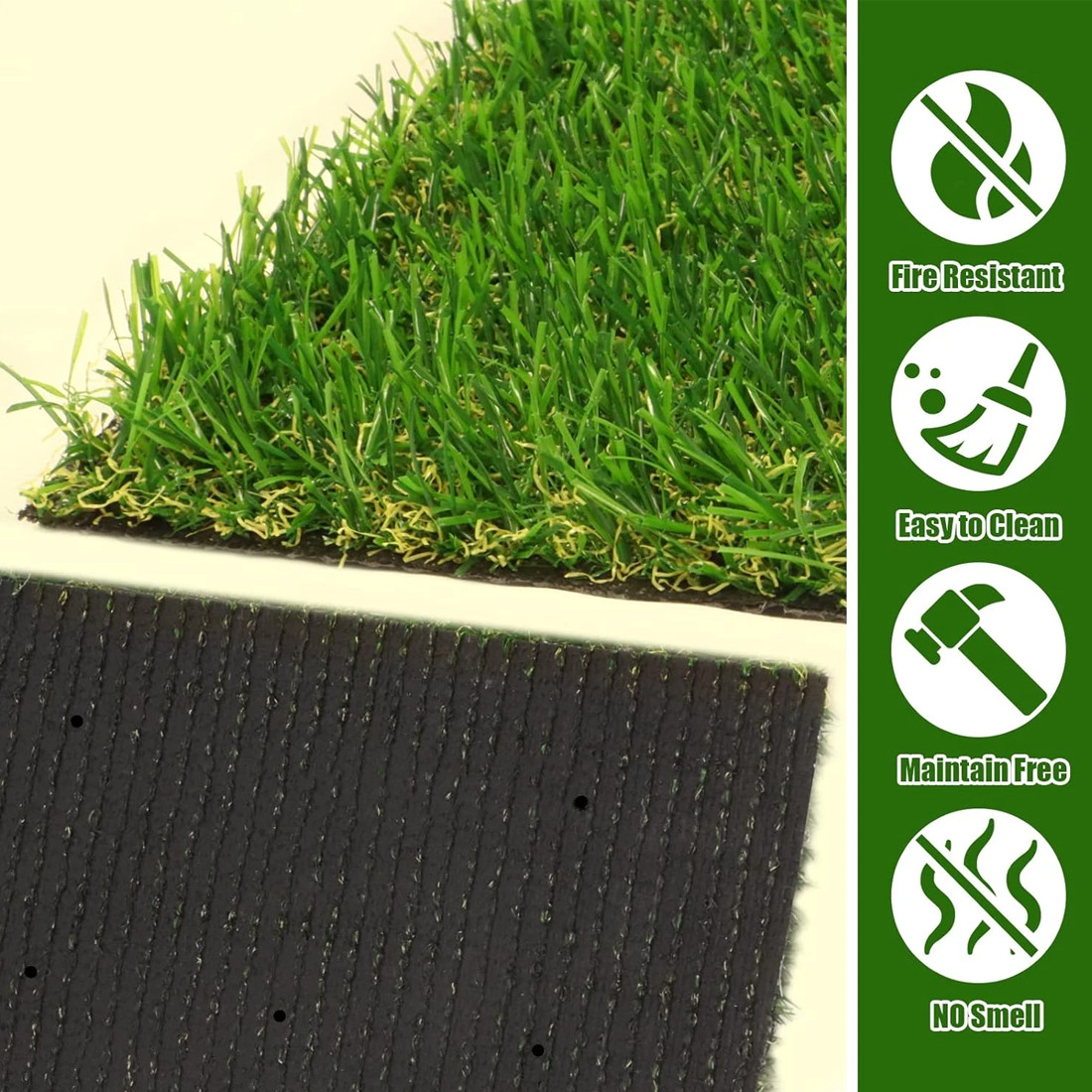 12M Artificial Grass Garden Turf Offcut Roll End Realistic Lawn Fake Carpet Mat — image 3