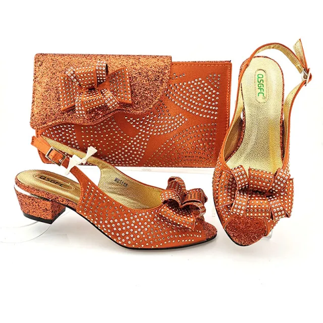 Point Toe Buckle Heels Evening Bag Clutch Orange - Shop at LoveMi