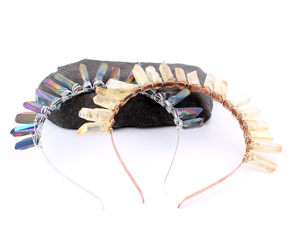 Wish Headdress Punk Style Natural Stone Hand-wound Crystal