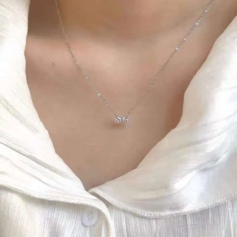 Ins Style Niche Light Luxury Heart-shaped Zircon Clavicle Chain