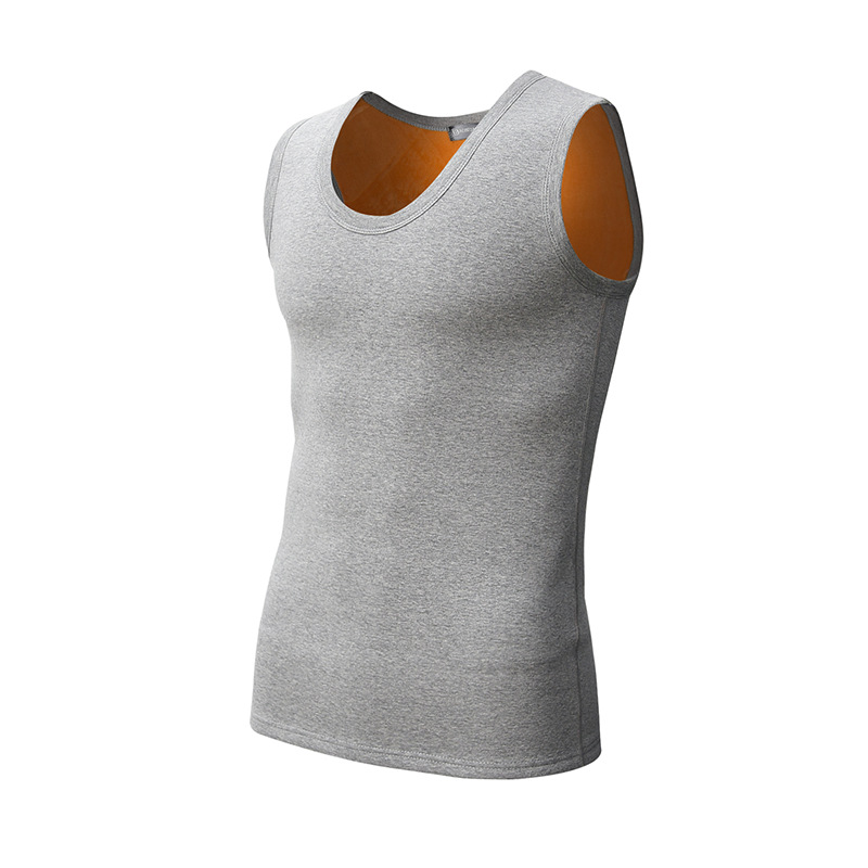 Men's Fleece Thickened Gold Thermal Vest