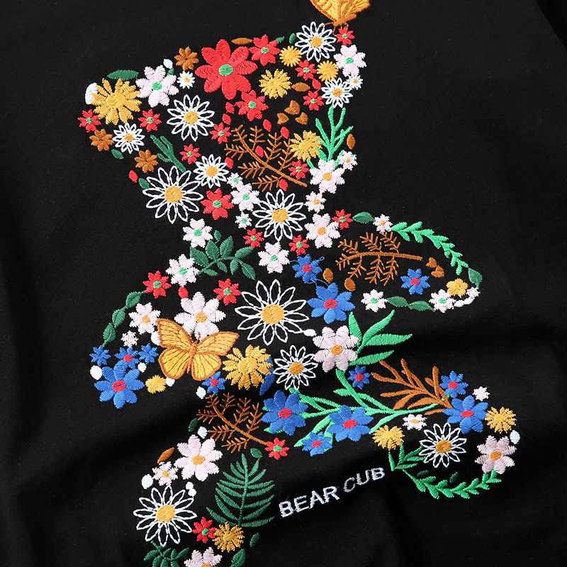 Title 6, Cotton Sea Bear Embroidered Half Sleeve Couples...