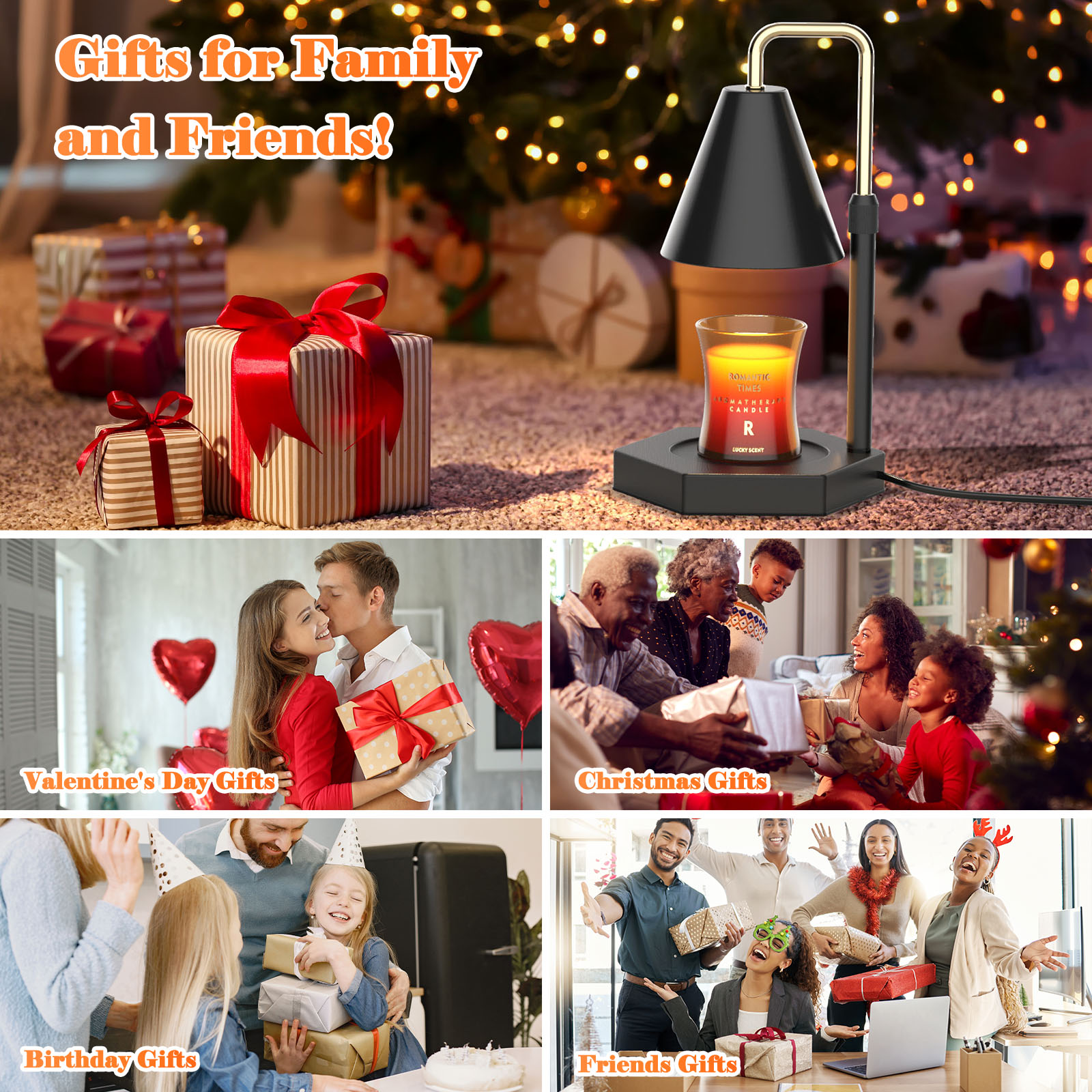 Electric Candle Warmer with Timer and Dimmable Settings. Brightness & Height Adjustment: Our candle warmer has the function of adjusting the light, 4 kinds of light brightness, can meet your different needs, the brighter the light, the faster the candle m