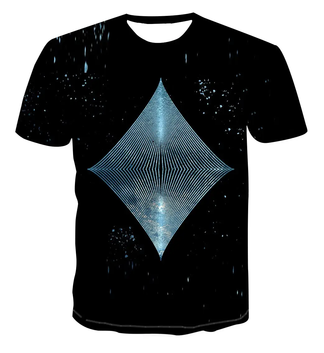 Casual Men's 3D Digital Printing Short Sleeve T-shirt