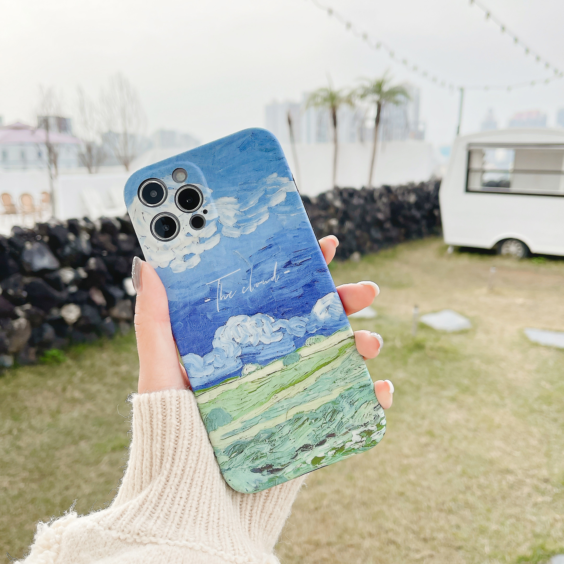 Home Fashion Minimalist Oil Painting Print Phone Case Protector