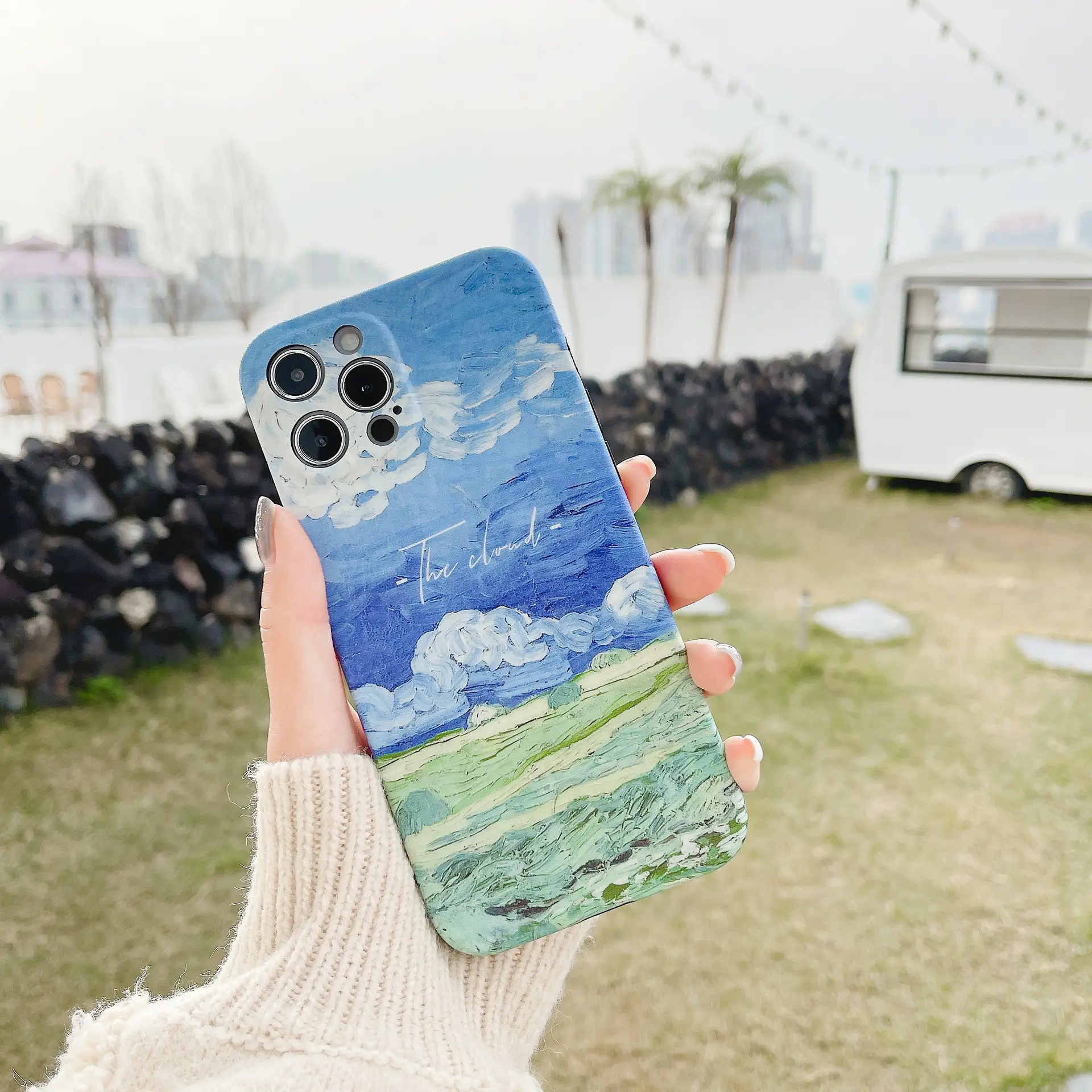 Home Fashion Minimalist Oil Painting Print Phone Case Protector