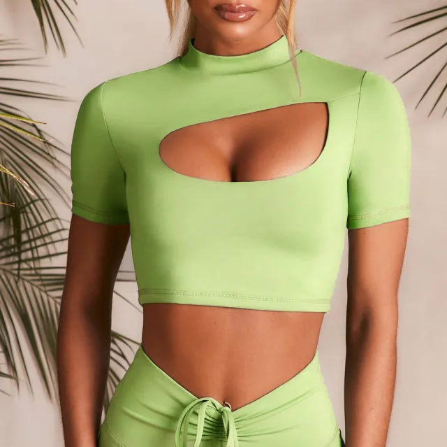 Sling Sports Top Bra Casual Drawstring Fitness Pants Green - Shop at LoveMi