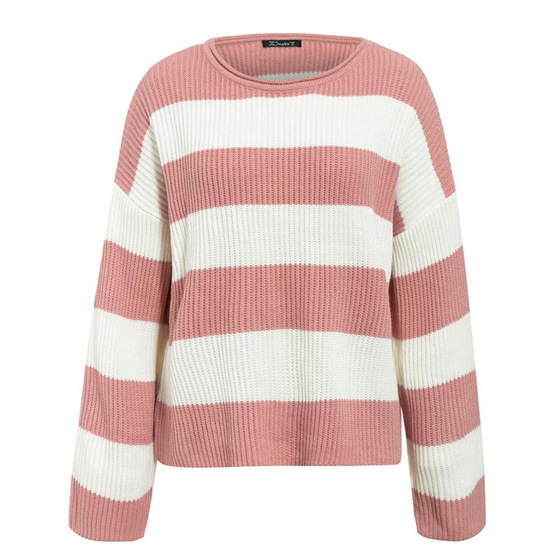 BEYONDARY Autumn & Winter Striped Pullover Sweater – Cozy and Stylish Cold-Weather Wear