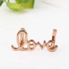 Bracelet Strap Letter Love Alloy Jewellery Accessories - Rose Gold - View 1