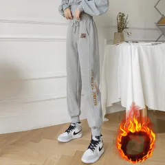 Women's Spring And Summer Loose Sports Casual Sweatpants Trousers - 6809Grey Fleece - View 1