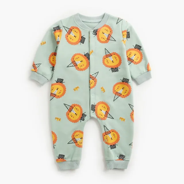 One piece Spring And Autumn Baby Clothes Cartoon Long sleeved Green - Shop at LoveMi