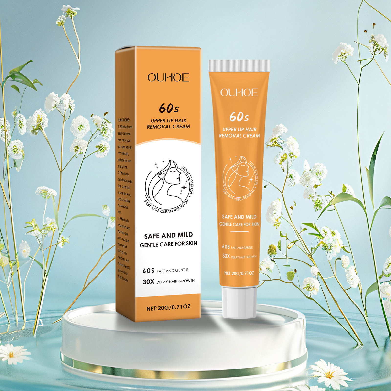 20gbox Of Body And Facial Hair Removal Cream, Gentle · 20g