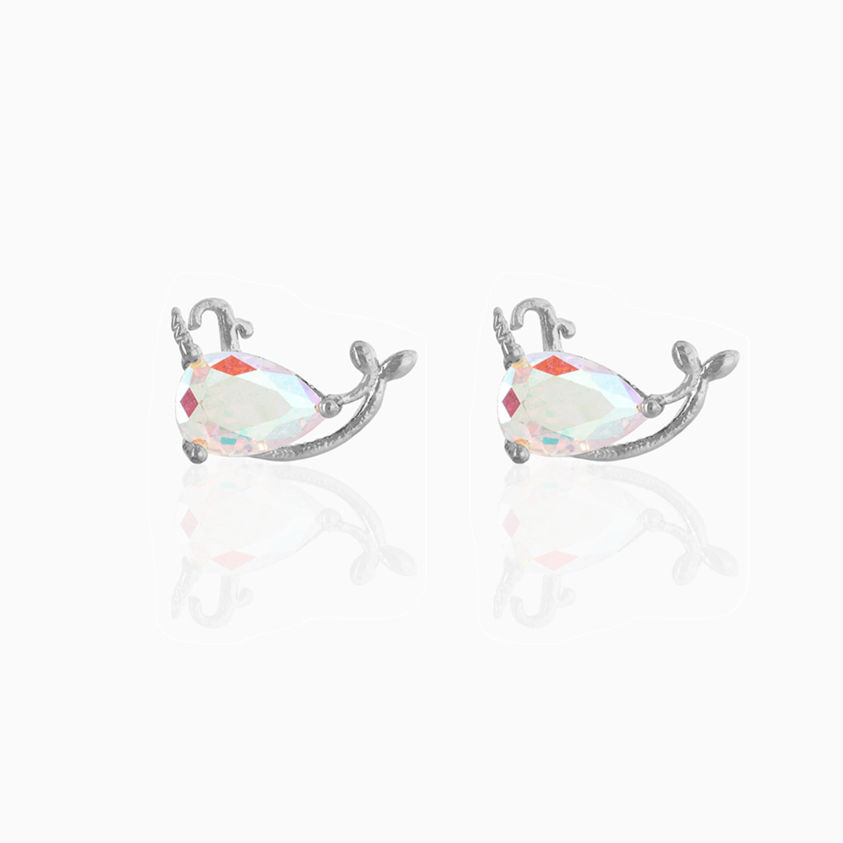 Title 9, New Unicorn Heart Zircon Earrings For Women