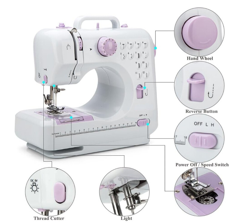 Portable Sewing Machine With 12 Stitches  Multifunctional For Beginners, Children, And Families — foto 15