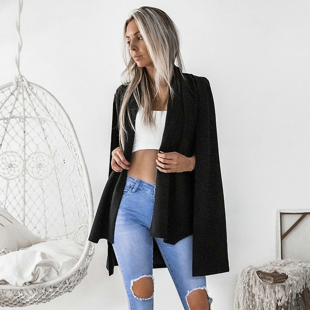 Popular Jacket Collar Shawl Design Women's Jacket