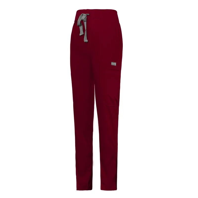 Wide Leg Surgical Pants, Blue Doctor Nurse Pants, Male And Female Elastic - Wine