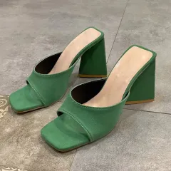 Large Size High Heel Comfortable Cool Women's Fashion Shoes - Green - View 1