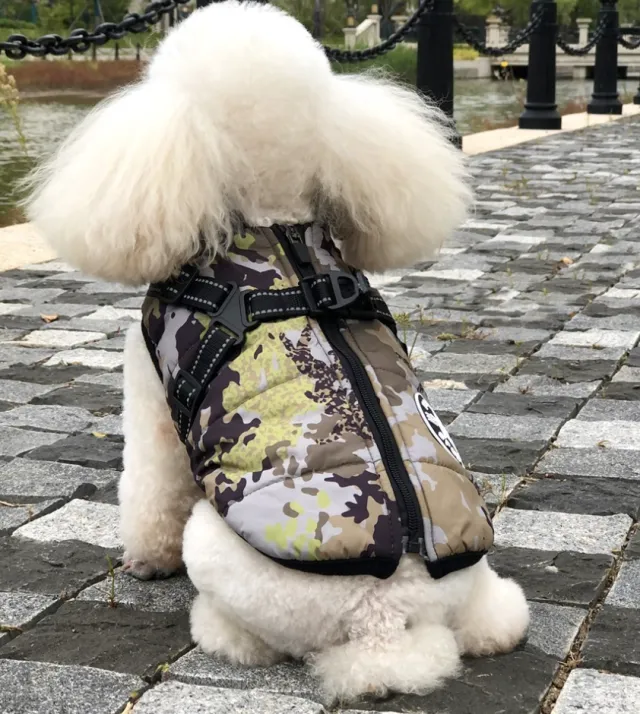 Warm Pet Vest In Autumn And Winter Reflective And Thickened Forest Green - Shop at LoveMi