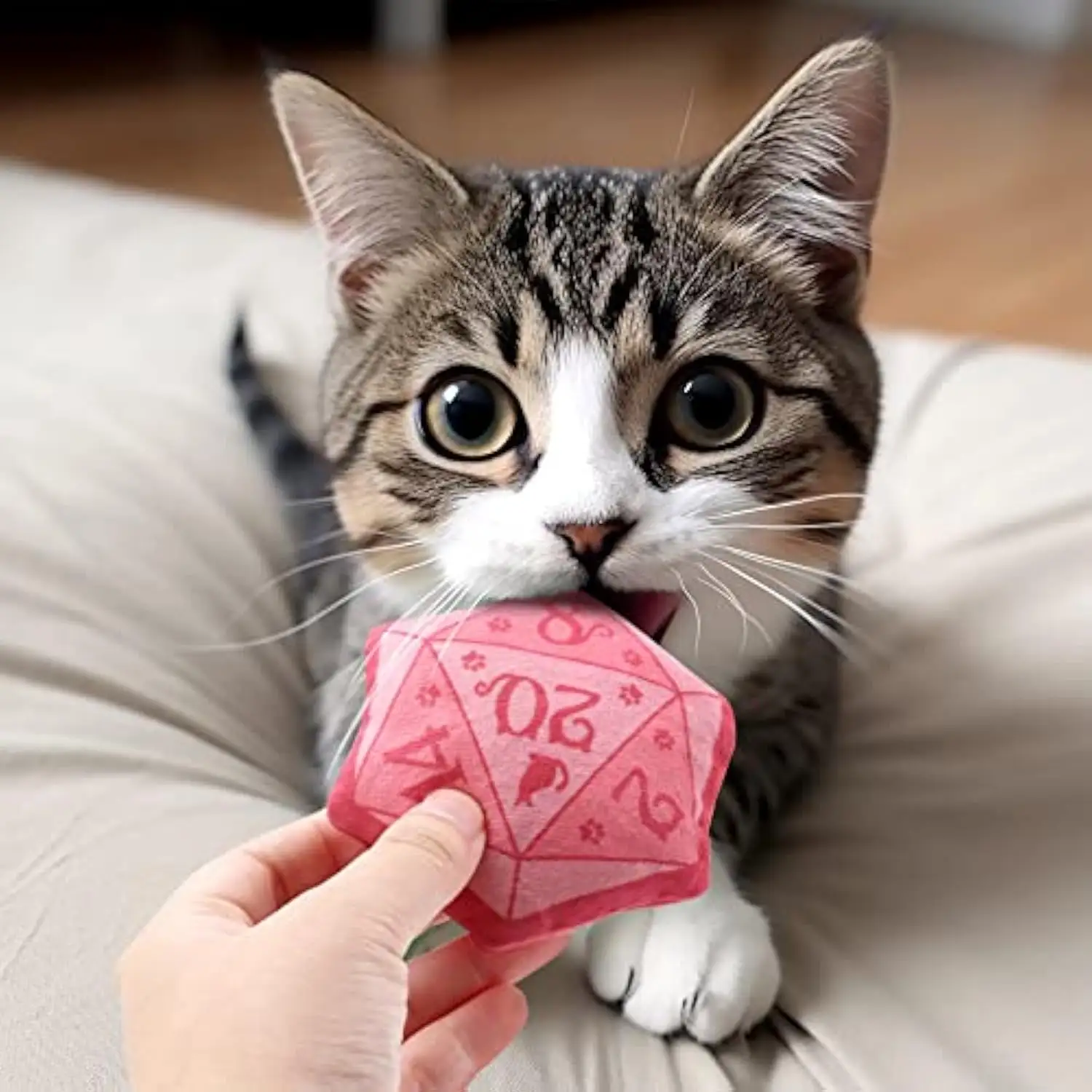 Dice Catnip Toy DND Interactive Cat