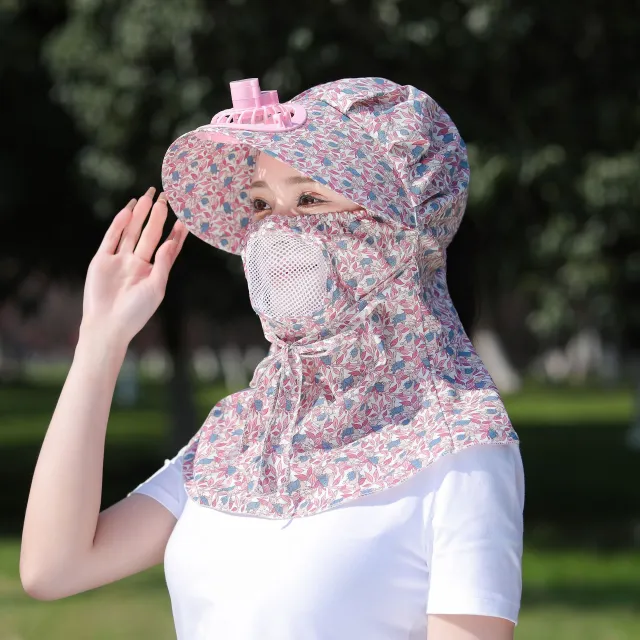 Women's Summer And Korean Version Large Brim Sunshade Hat Outdoor Pink - Shop at LoveMi