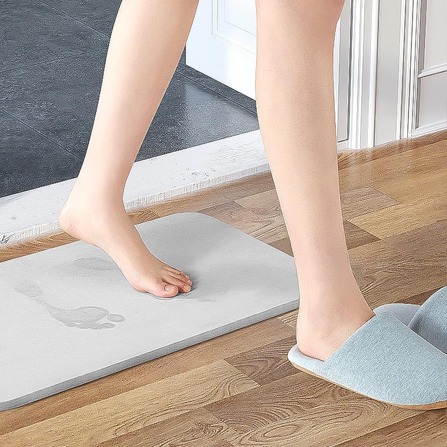 Diatomite Stone Bath Mat Absorbent Drying Bathstone Bathmat Rugs Non-Slip — image 8