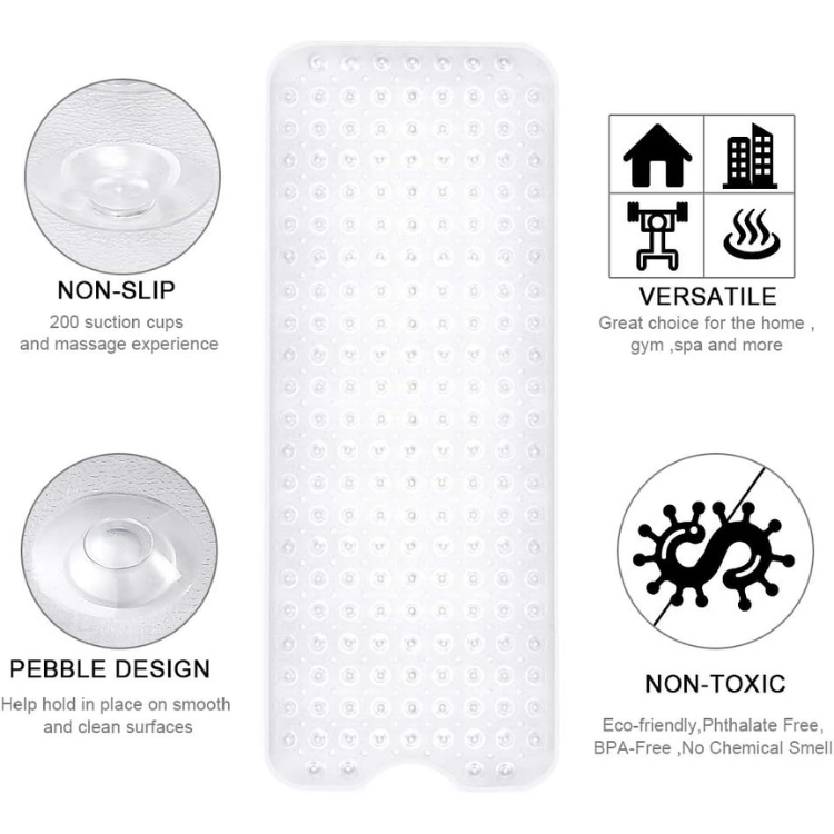 Tapis de sécurité pour baignoire et douche 40 x 16 pouces – Image 4