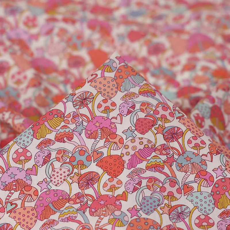 Pure Cotton Fabric Worsted Clothing Thin Soft