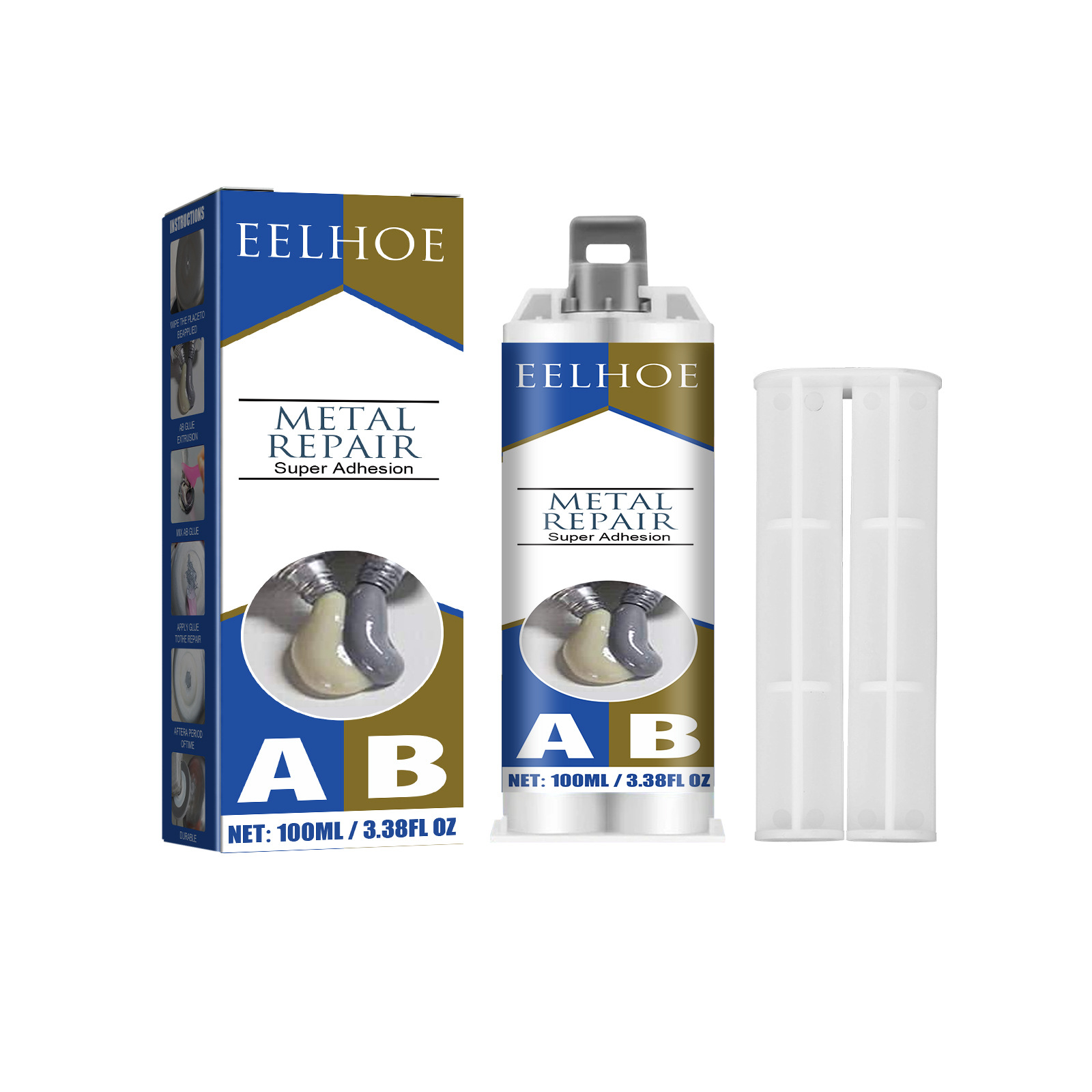 EELHOE Casting AB Glue  Fills Pores And Cracks In Metal Castings High-Temperature Resistant Welding And Waterproof Coating Casting Glue