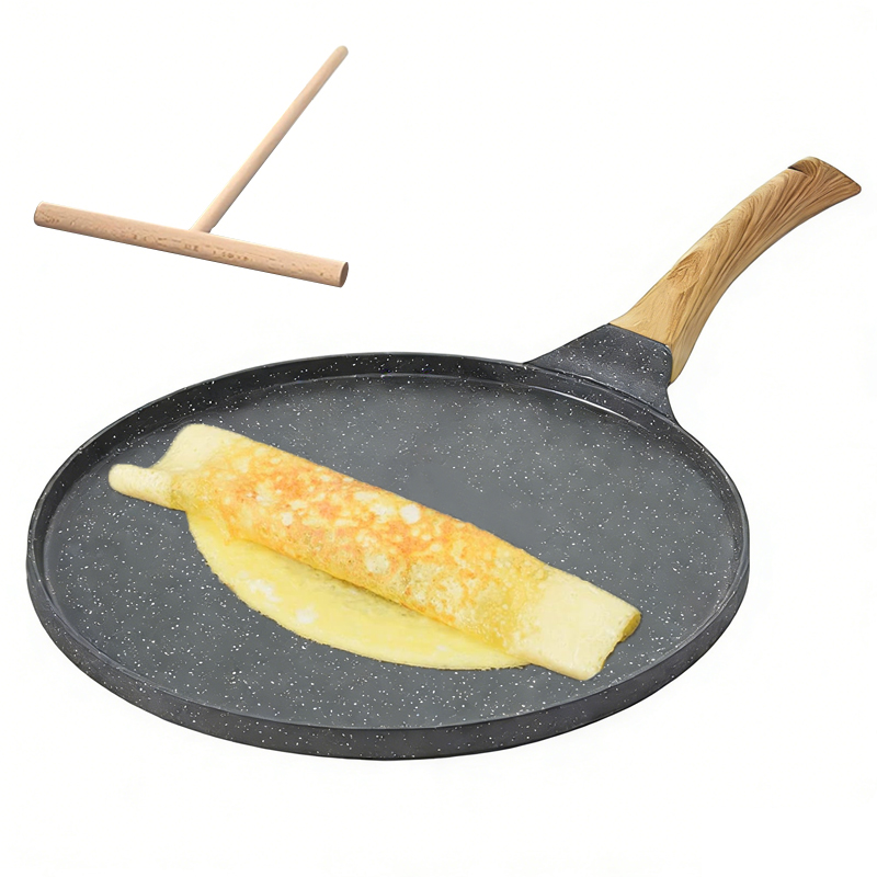 Nonstick Crepe Pan Flat Skillet Tawa Griddle Turner Roti Dosa Pancake Frypan Hot - thumbnail