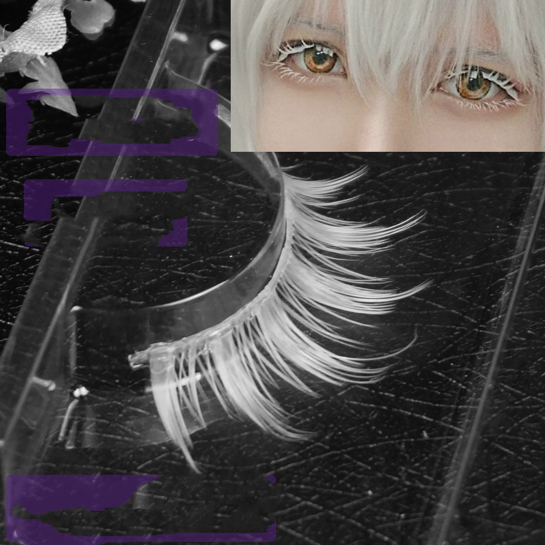 Transparent Stem White False Eyelashes Can Be Dyed By Themselves