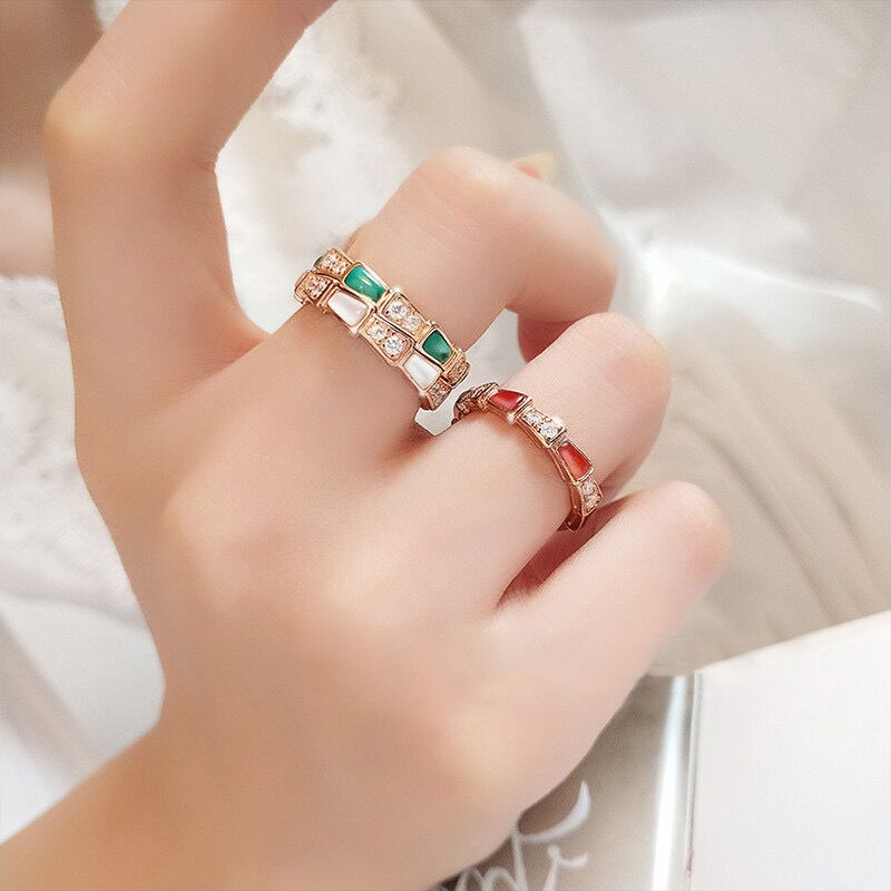 Snakebone Ring Sterling Silver 18k Gold Plated