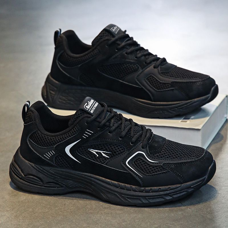 2026 New Summer Men's Shoes, Breathable Mesh Sneakers For Men, Trendy Versatile Platform Sole Casual Dad Shoes