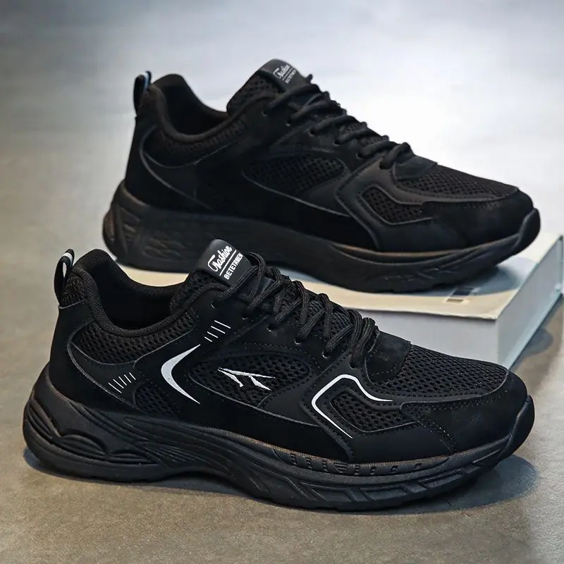 2026 New Summer Men's Shoes, Breathable Mesh Sneakers For Men, Trendy Versatile Platform Sole Casual Dad Shoes