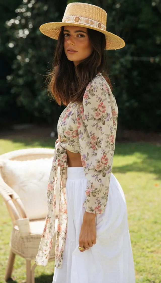Women's Sexy Lace up Cardigans Fashion Printed With Long Sleeves Beige - Shop at LoveMi