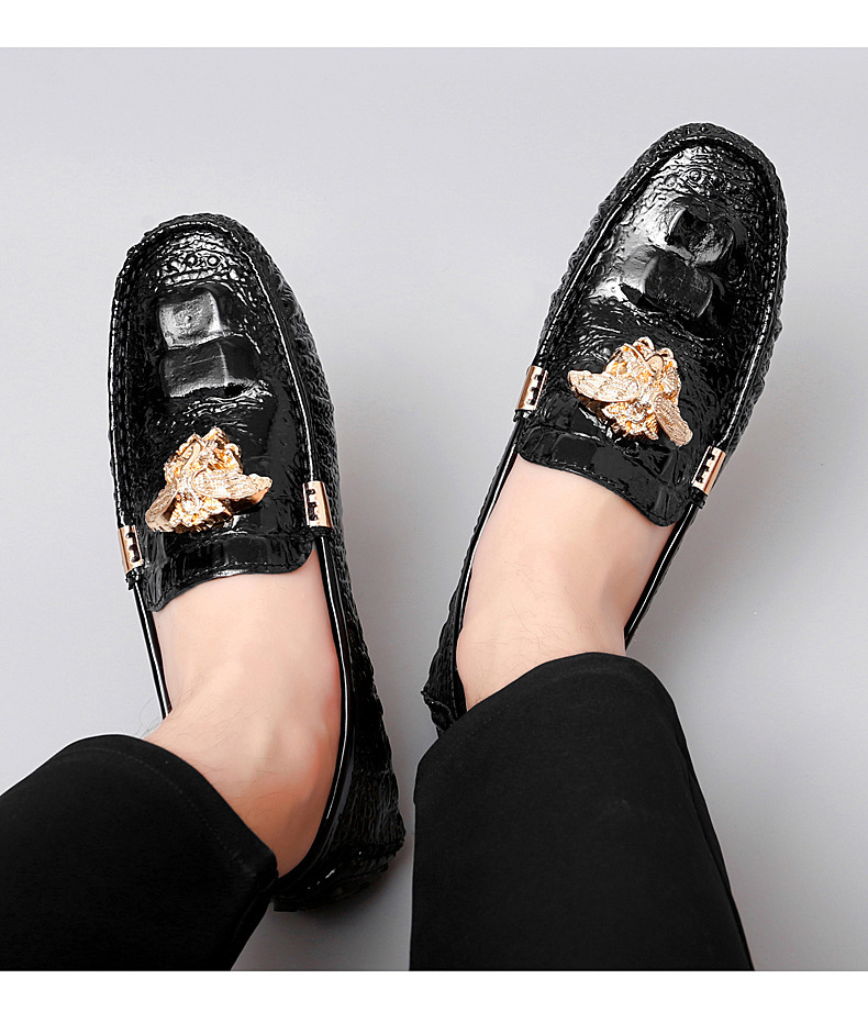 Title 5, Leather Shoes Pattern A with Foot Pedal, Casual...