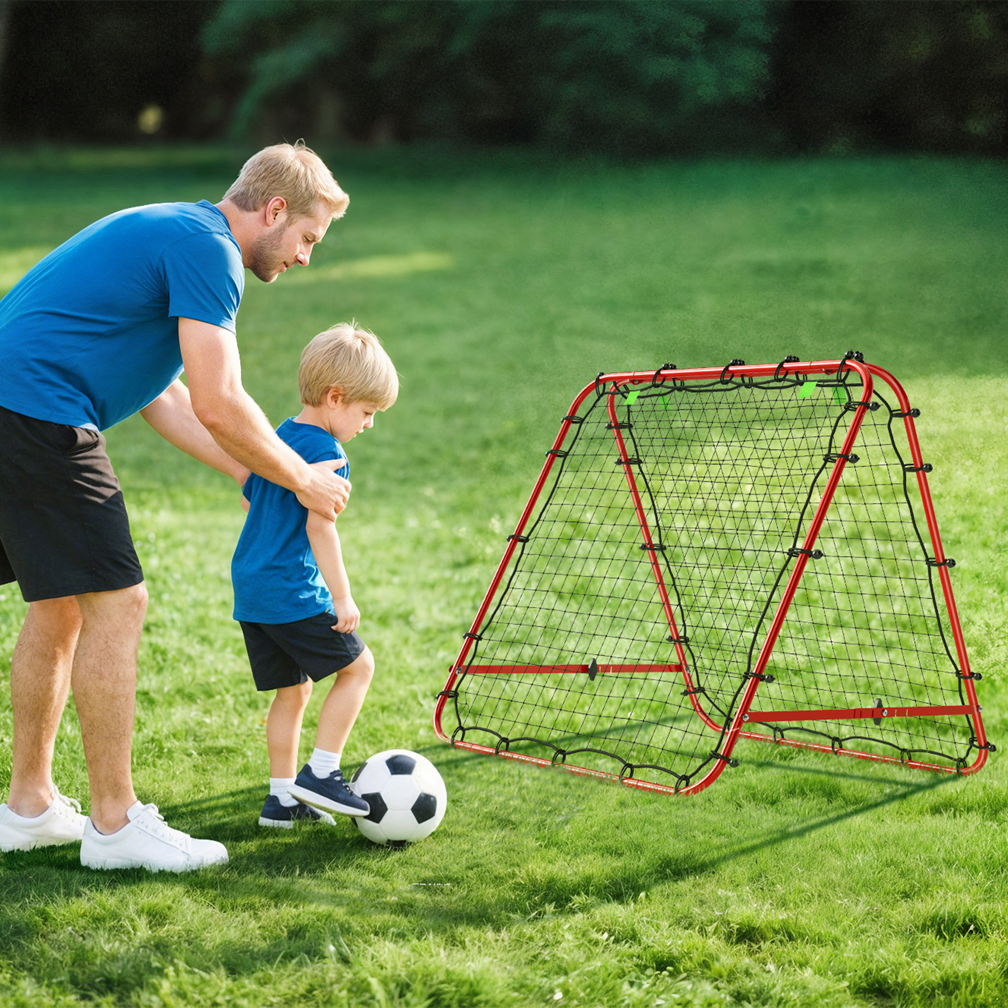 Double Sided Football Rebound Net, Five Adjustable Angle Door — image 6