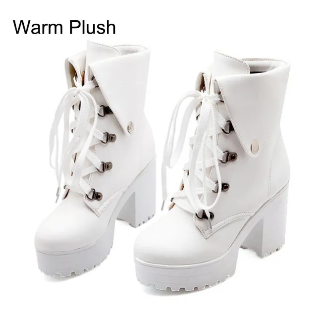Lolita Shoes Female High Thick Heel Queen Loli White - Shop at LoveMi