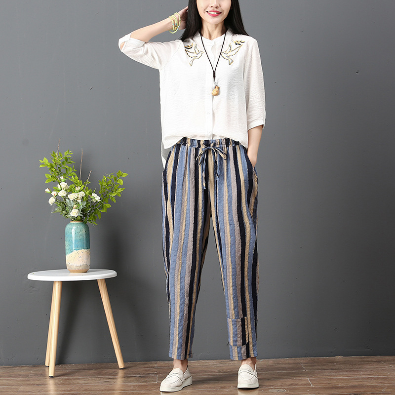 Title 2, Fashion Retro Literary Cotton And Linen Thin Ca...