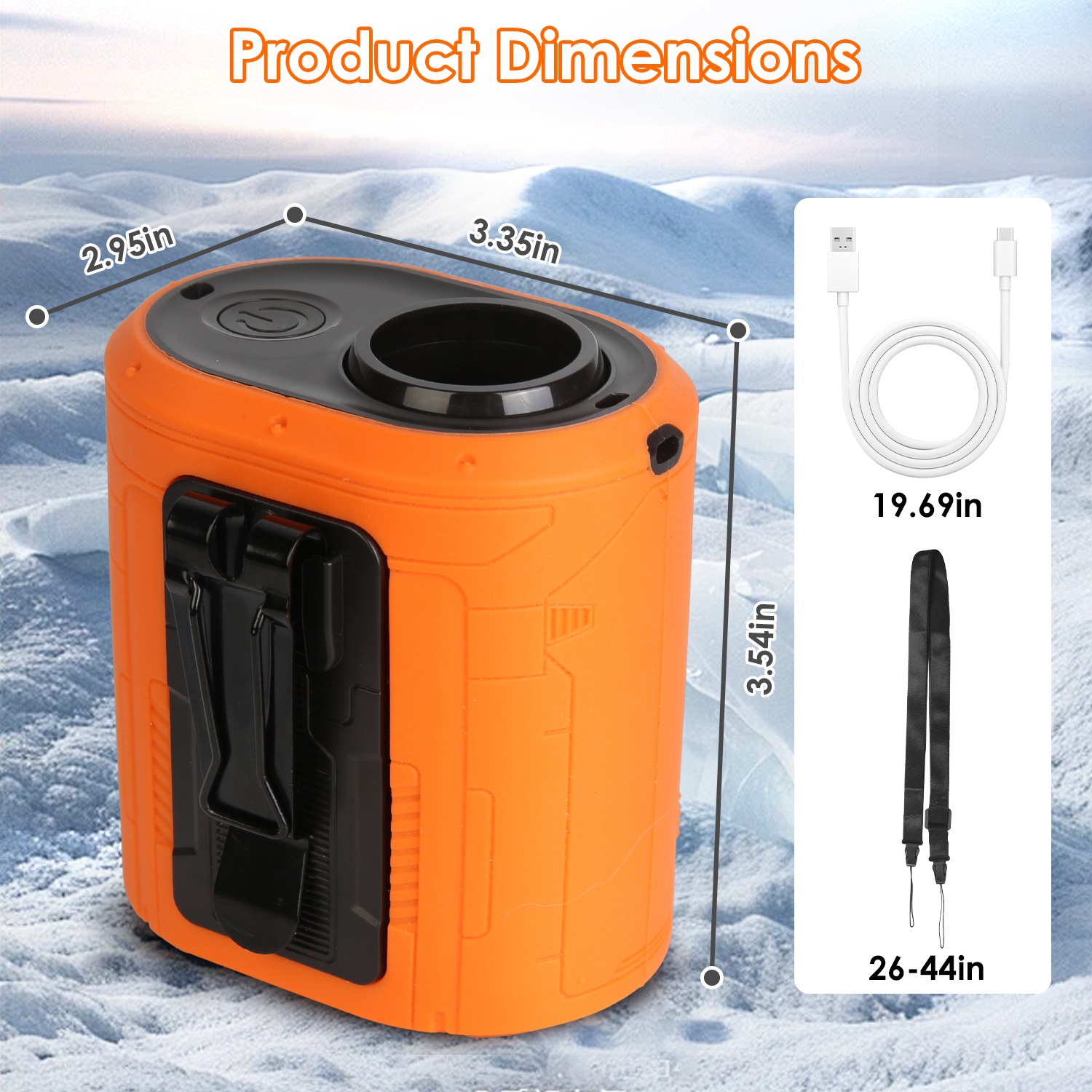 1Pc 5 In 1 Portable Waist Clip Fan With 5 Speeds Flashlight 1WmAh Battery Operated Personal Wearable Turbo Belt Fan Hands-Free Neck Fan For Camping Travel Job Site — foto 6