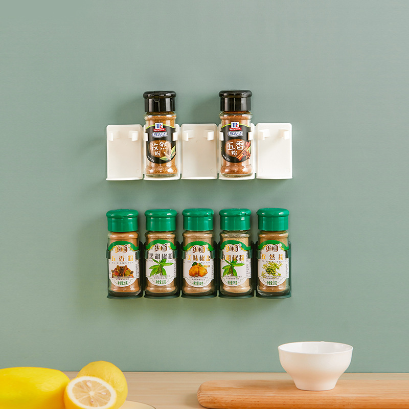 Title 5, Wall Mounted Kitchen Seasoning Jar Storage Rack...