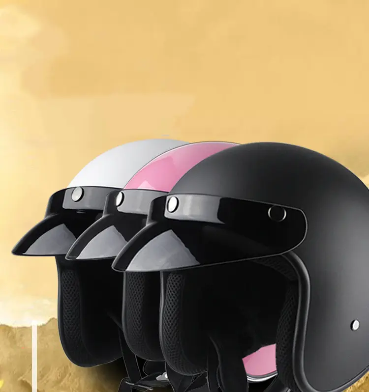 Men and Women Motorcycle Retro Hard Hat Helmet