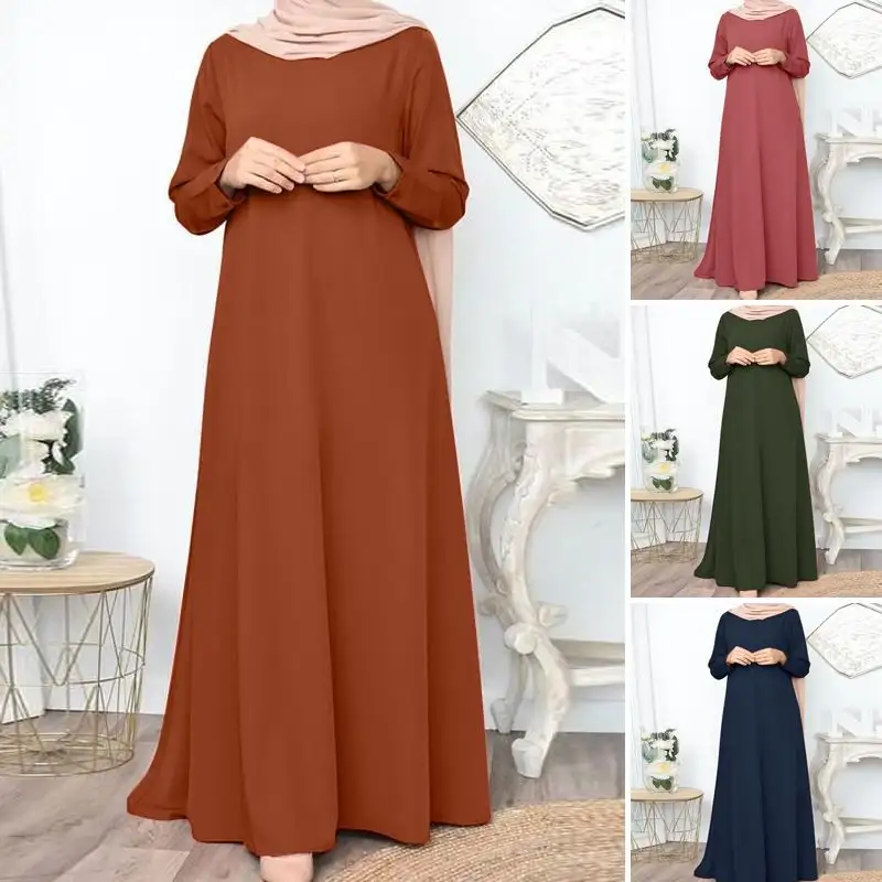 Four-sided Stretch Dress Fashionable Solid Color Long Dress Vest Casual
