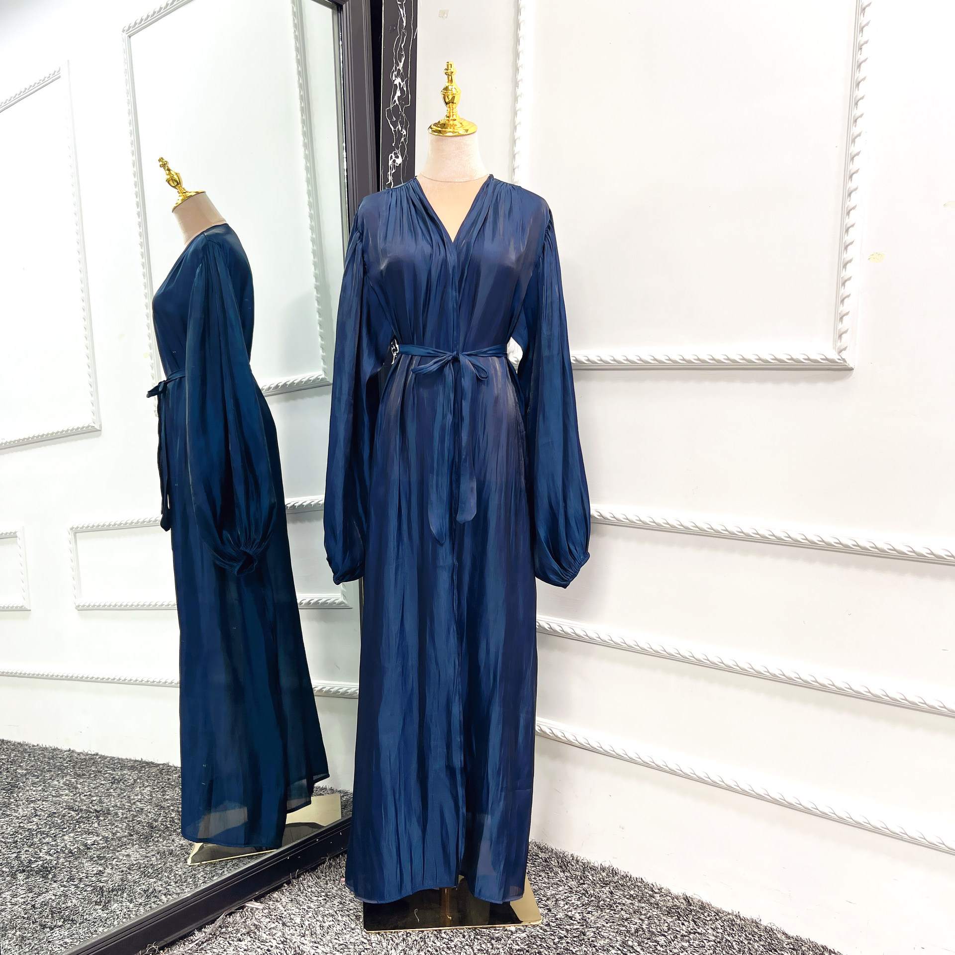 Puff-Sleeve Long Dress, picture 5 of 7