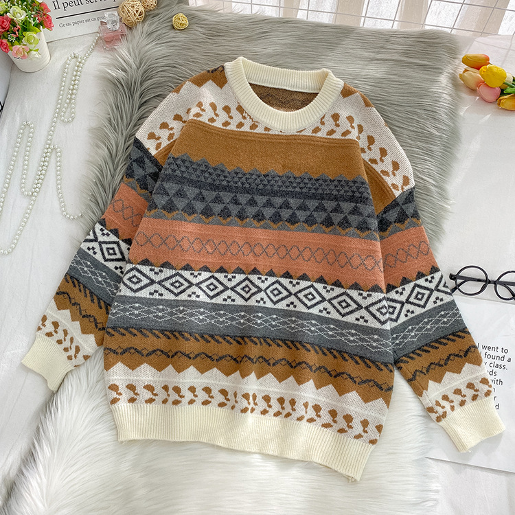 Long-sleeved Women's Sweater Loose And Lazy