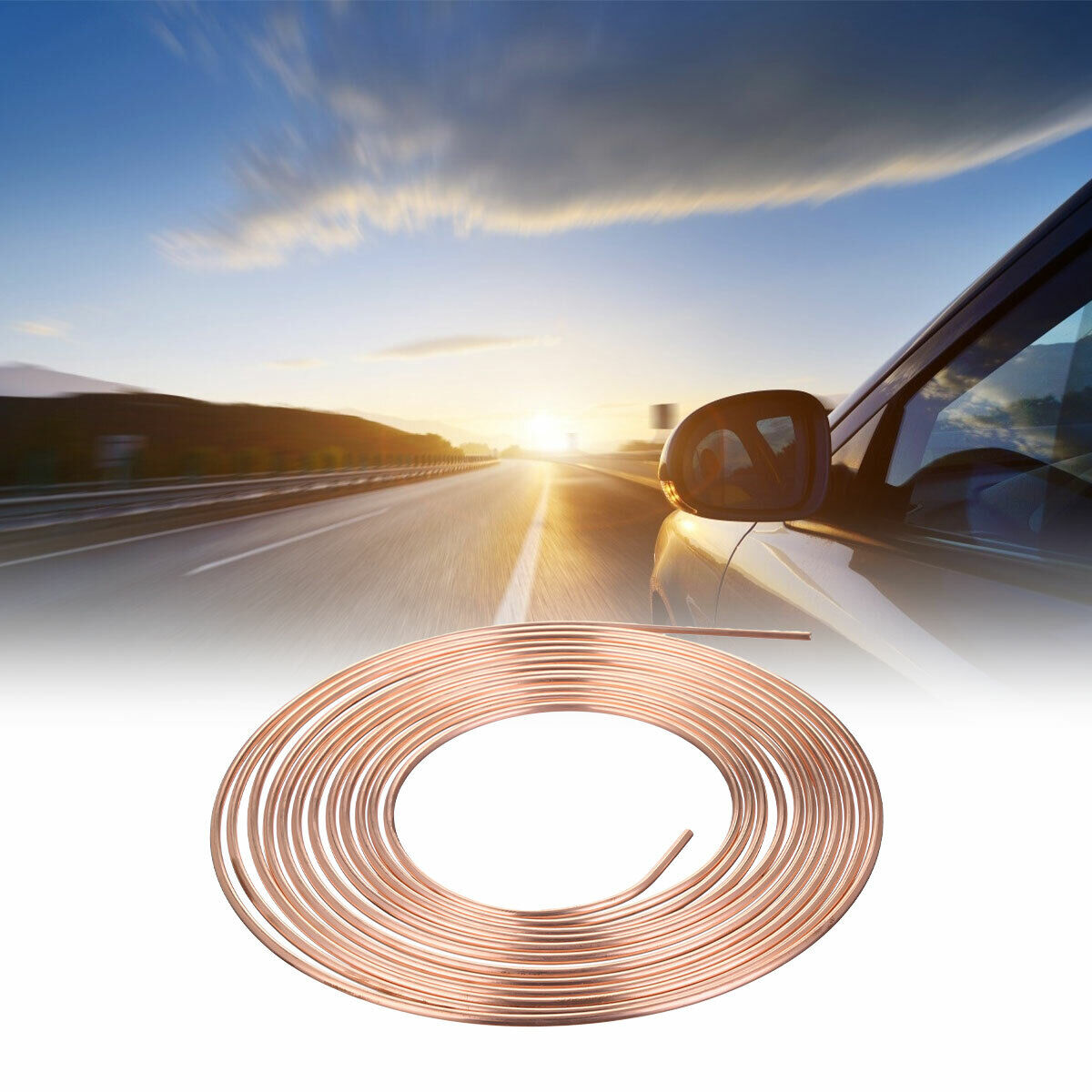 2PCS 25ft Kunifer Cunifer Copper Nickel Brake Pipe Line Roll Tube Hose — image 7