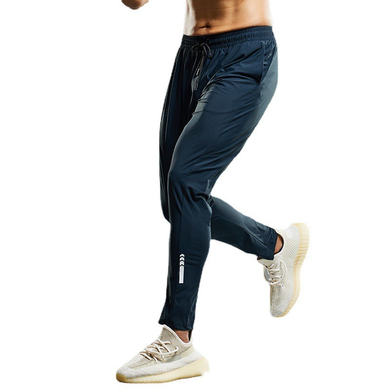 Ice Silk Men's Thin Casual Trousers With Loose Feet