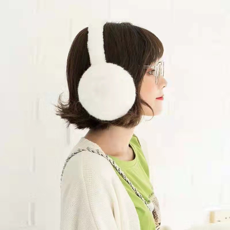 Earmuffs Warm Winter Female Simple Student Ear Warmers Ear Protection Plush Earmuff Anti-freezing Folding Earmuffs