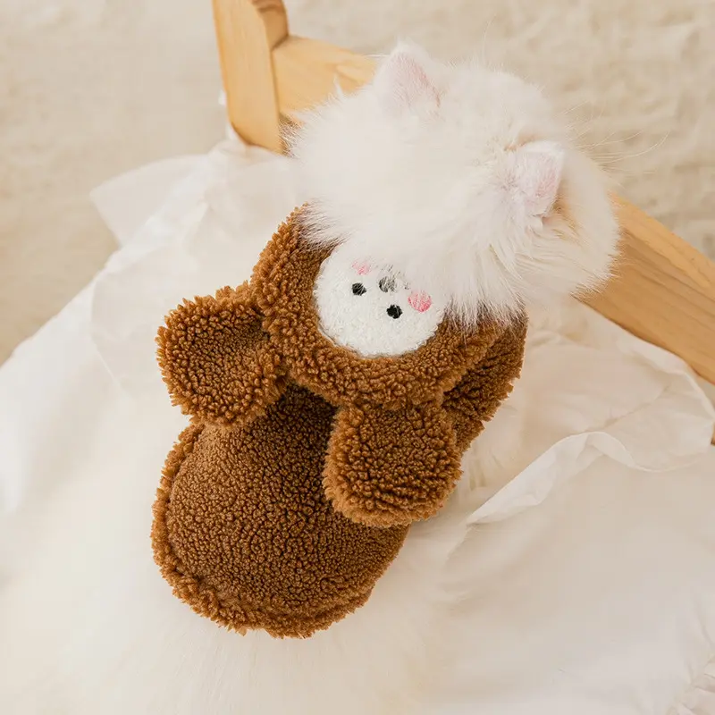 Pet ClothesLapel Hat Waistcoat Cotton-padded Small