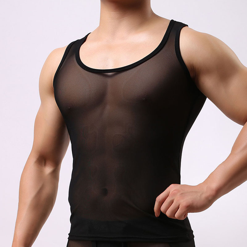 Men's Solid Color Breathable Mesh Vest