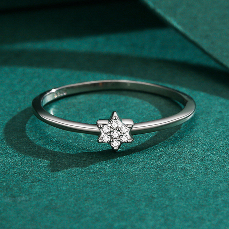 Micro Diamond Fine Ring Female Korean Fashion Net Red Jewelry Niche Design Mini Joint Tail Ring